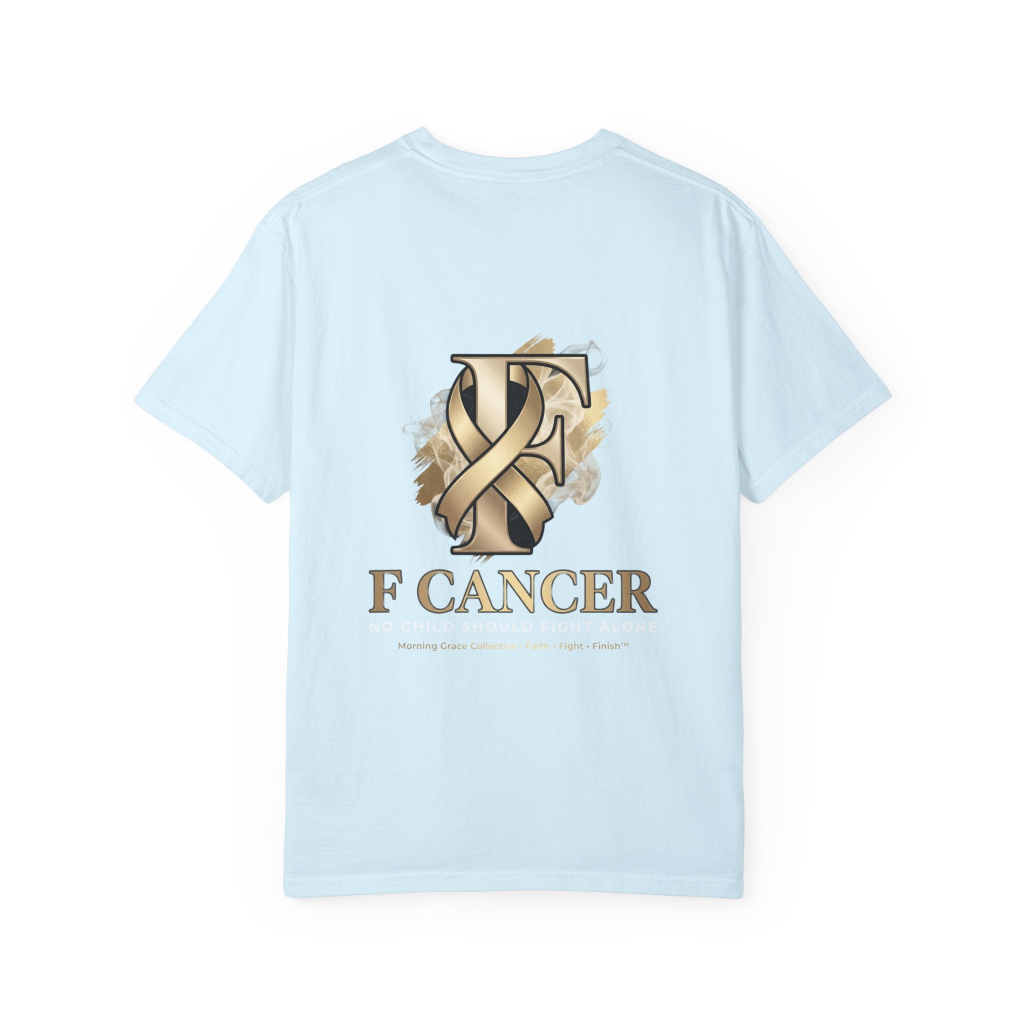 F Cancer Ribbon T-Shirt — Gold Awareness Tee