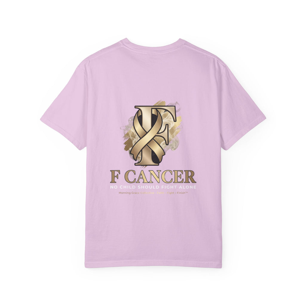 F Cancer Ribbon T-Shirt — Gold Awareness Tee