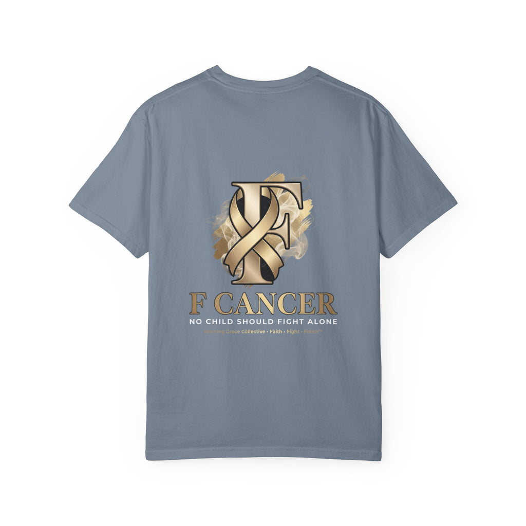 F Cancer Ribbon T-Shirt — Gold Awareness Tee