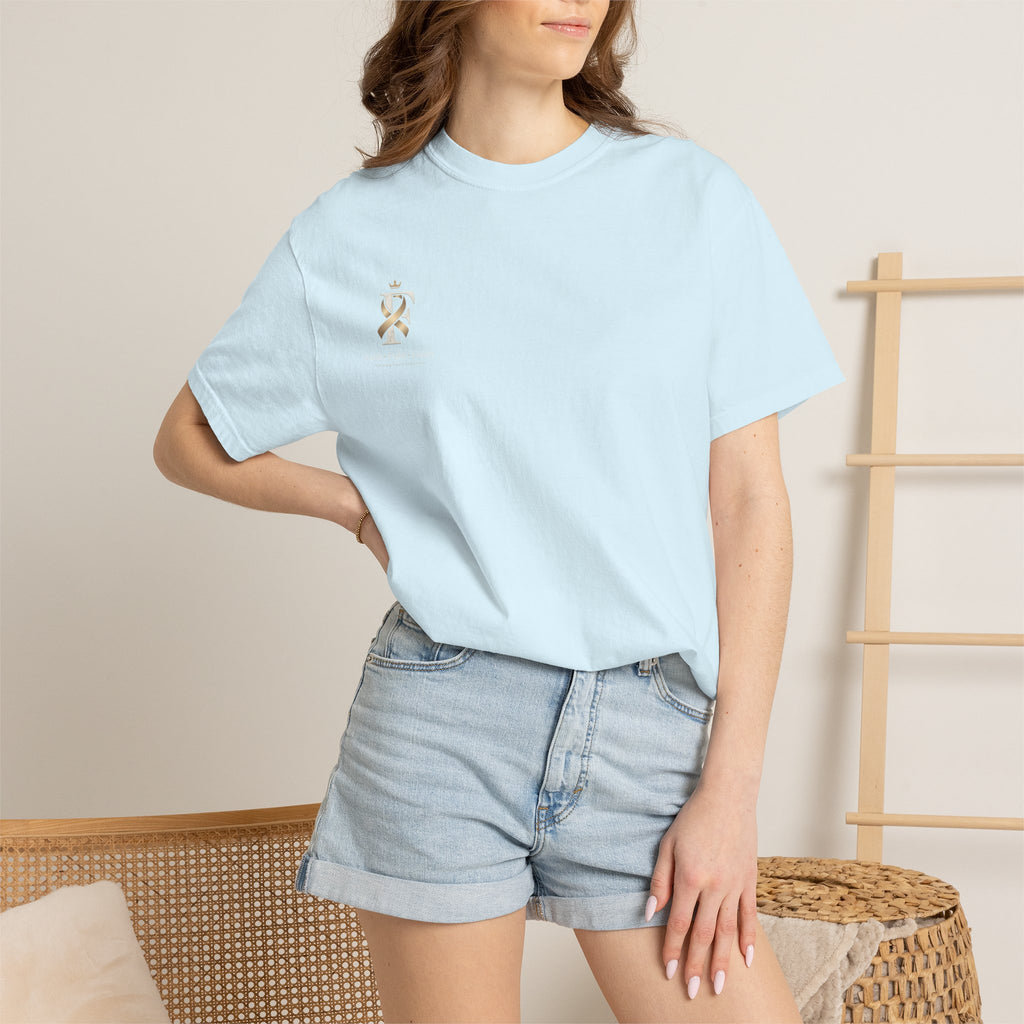 F Cancer Ribbon T-Shirt — Gold Awareness Tee