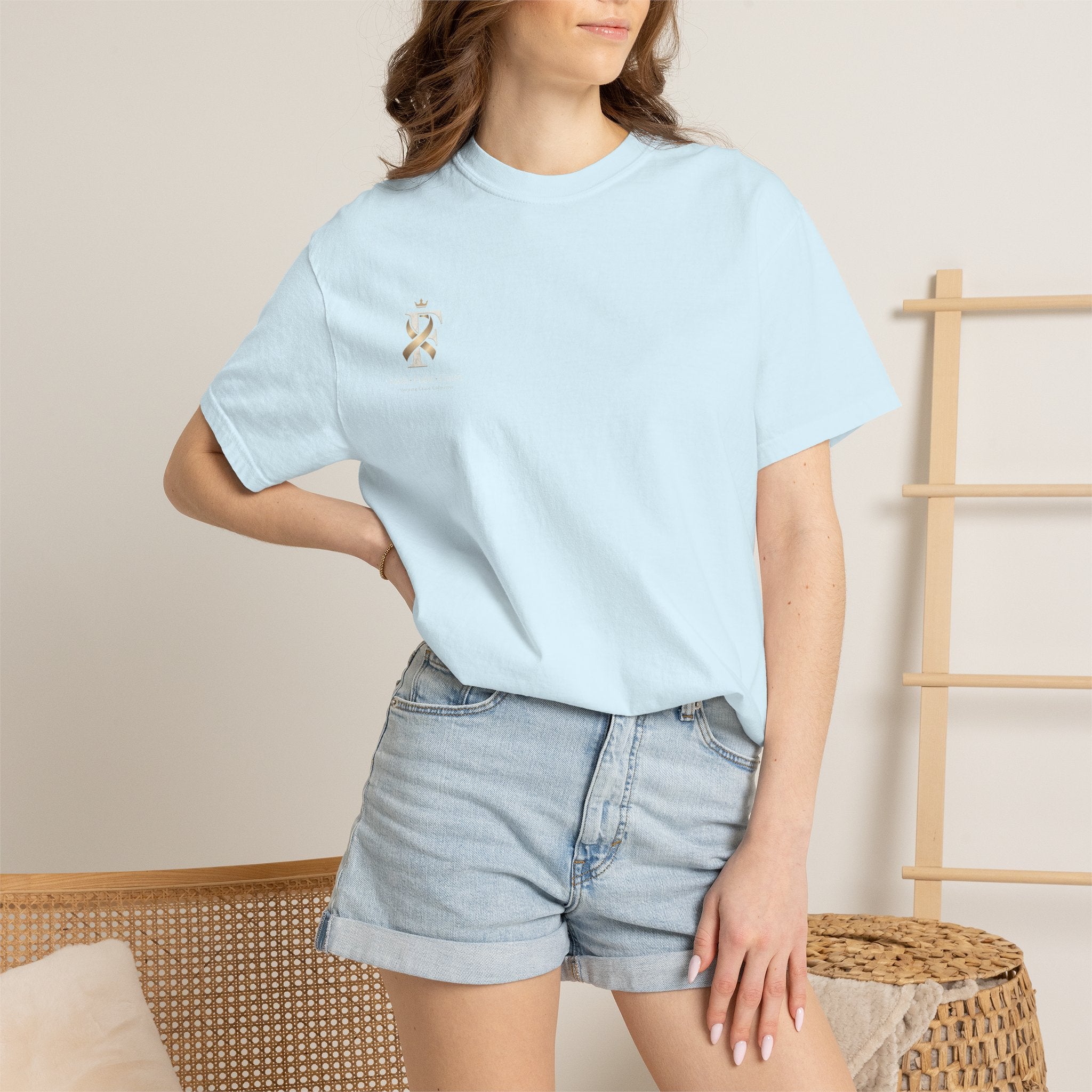 F Cancer Ribbon T-Shirt — Gold Awareness Tee