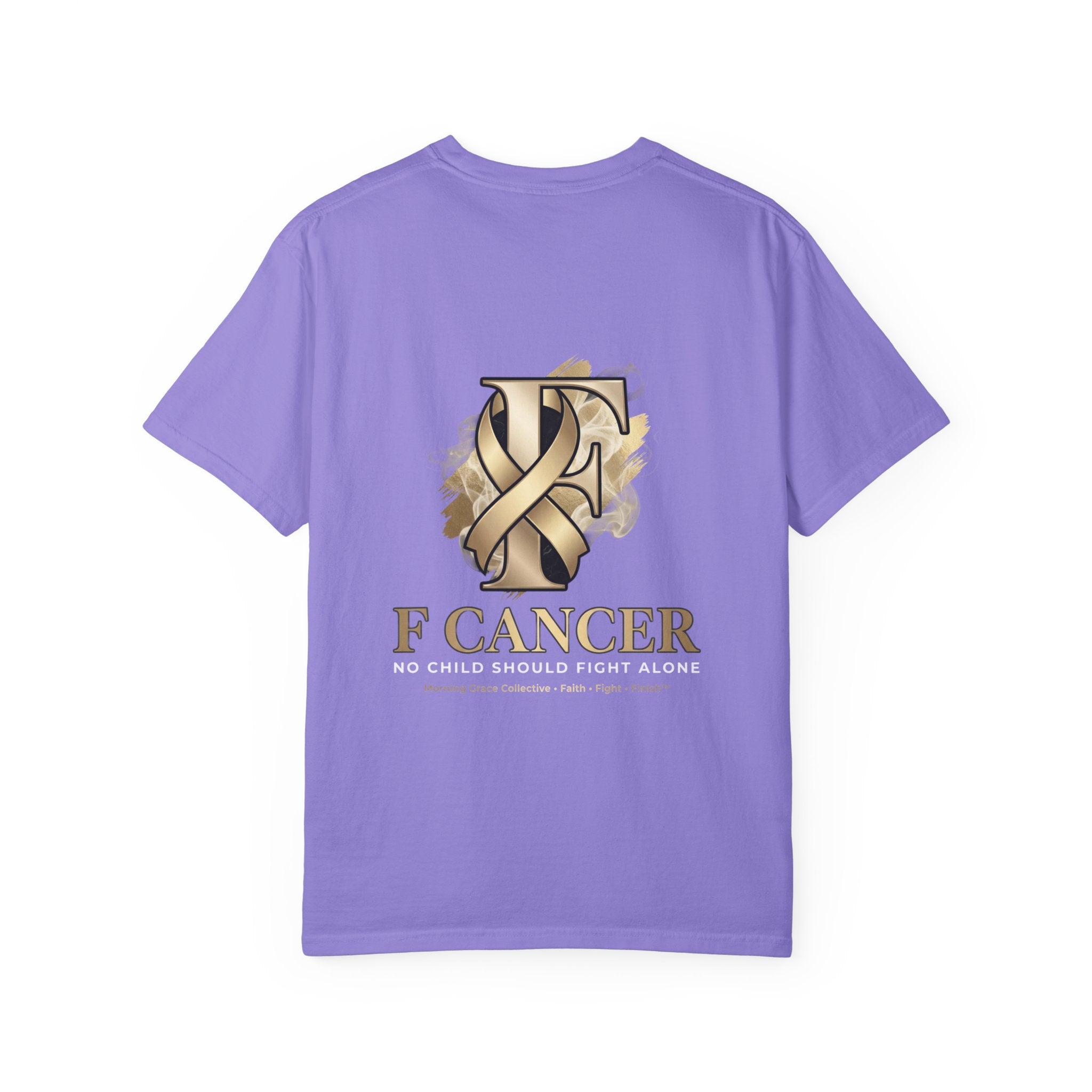 F Cancer Ribbon T-Shirt — Gold Awareness Tee