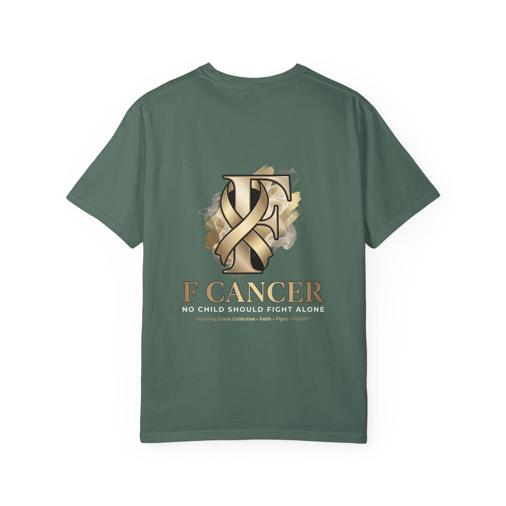 F Cancer Ribbon T-Shirt — Gold Awareness Tee