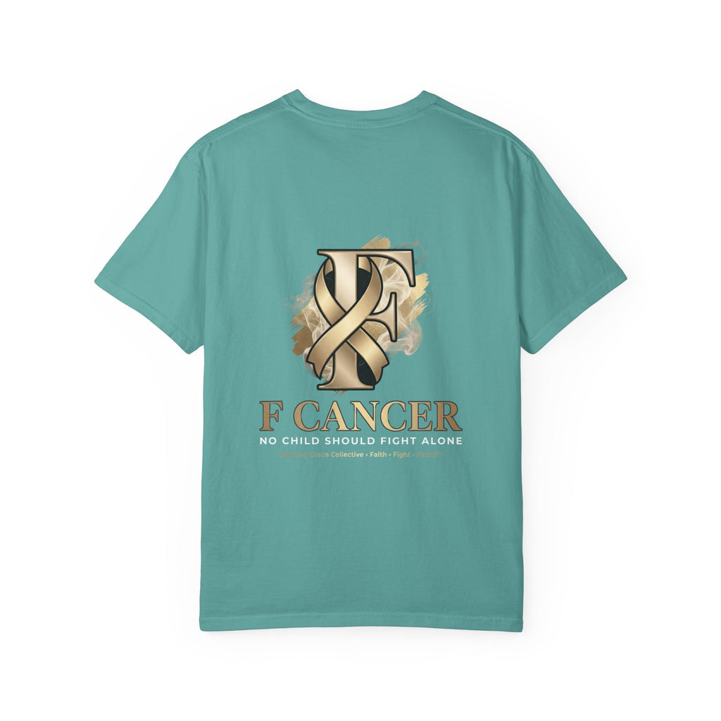 F Cancer Ribbon T-Shirt — Gold Awareness Tee