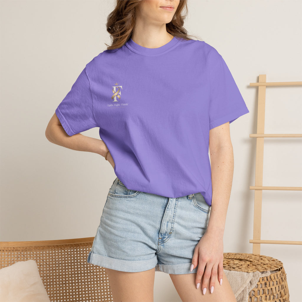 F Cancer Ribbon T-Shirt — Gold Awareness Tee
