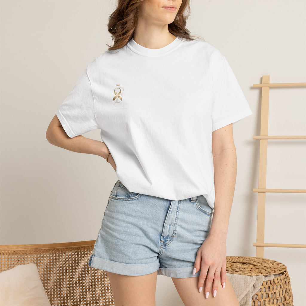 F Cancer Ribbon T-Shirt — Gold Awareness Tee
