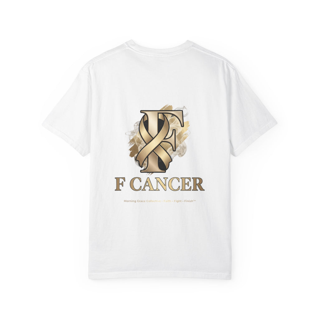 F Cancer Ribbon T-Shirt — Gold Awareness Tee