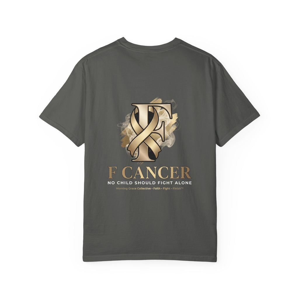 F Cancer Ribbon T-Shirt — Gold Awareness Tee