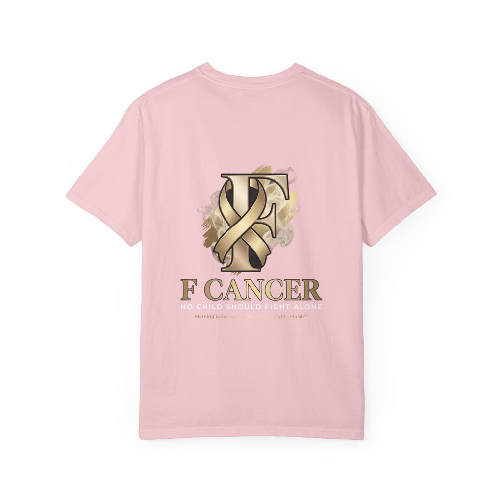 F Cancer Ribbon T-Shirt — Gold Awareness Tee
