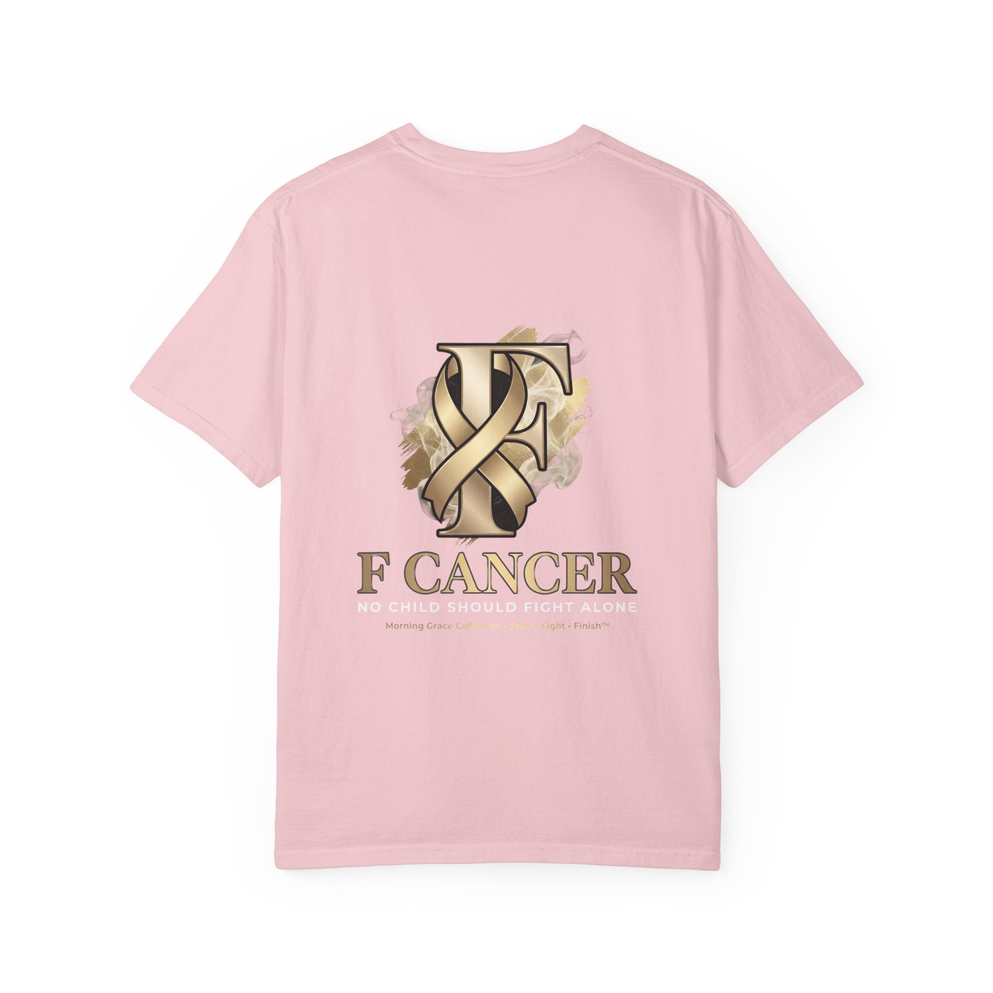 F Cancer Ribbon T-Shirt — Gold Awareness Tee