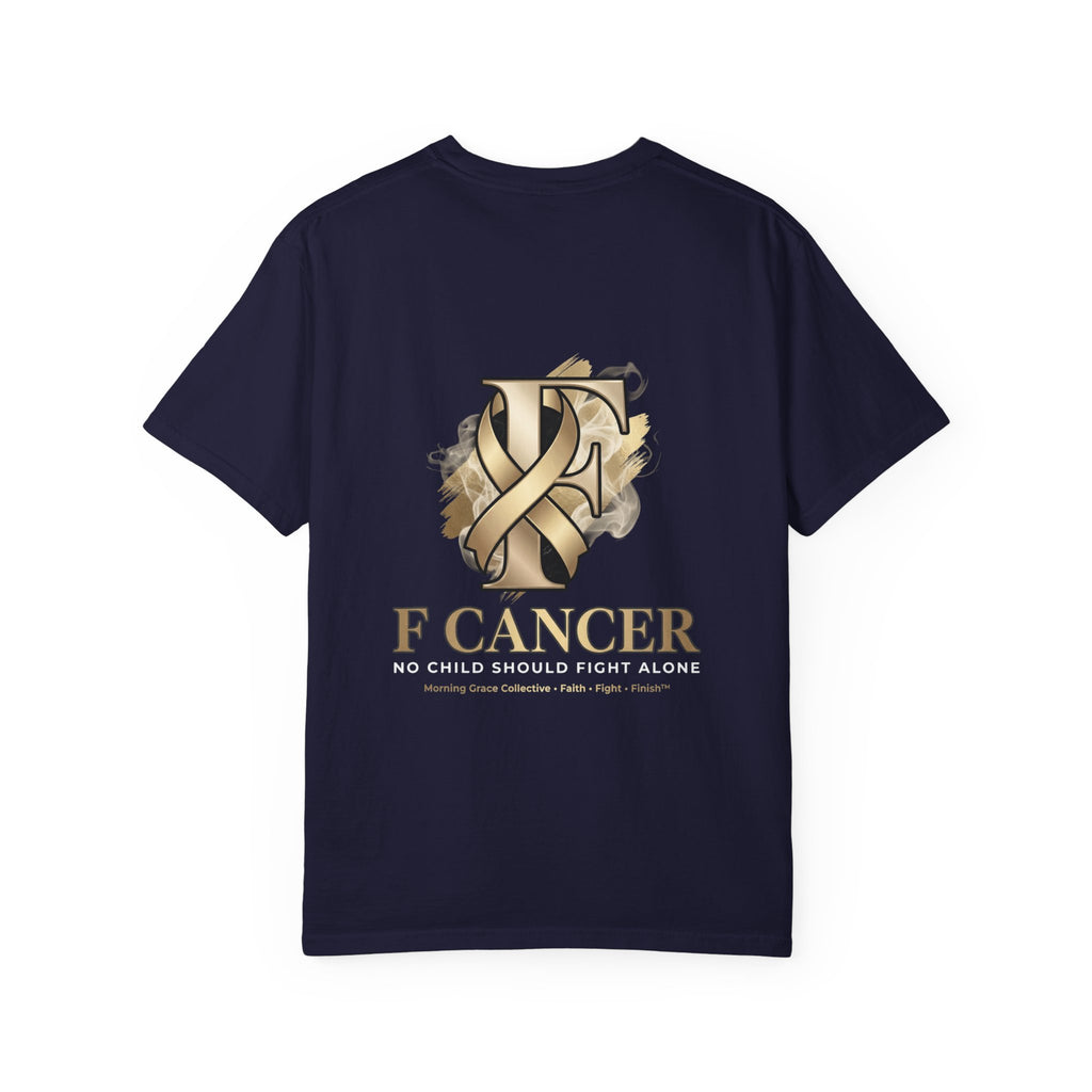 F Cancer Ribbon T-Shirt — Gold Awareness Tee