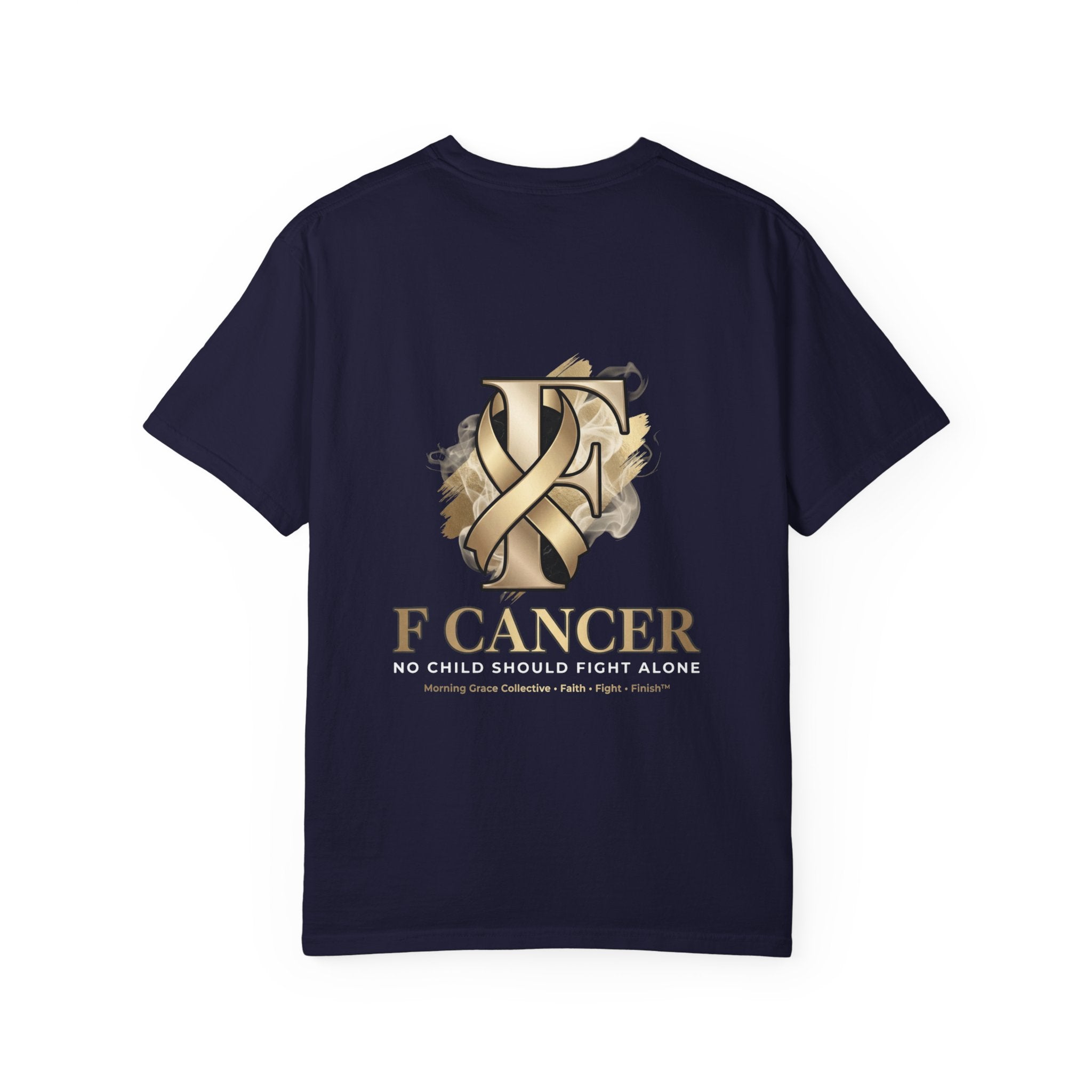 F Cancer Ribbon T-Shirt — Gold Awareness Tee