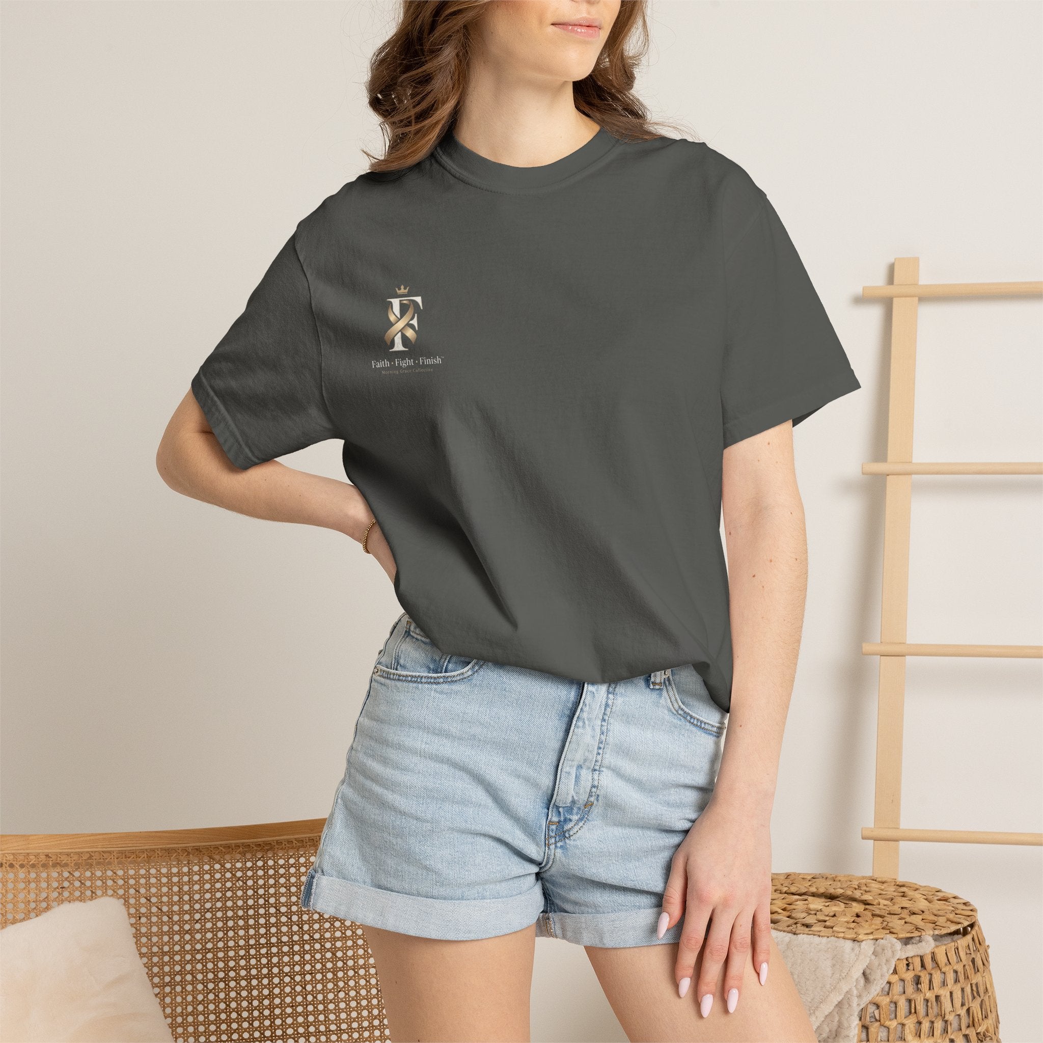 F Cancer Ribbon T-Shirt — Gold Awareness Tee