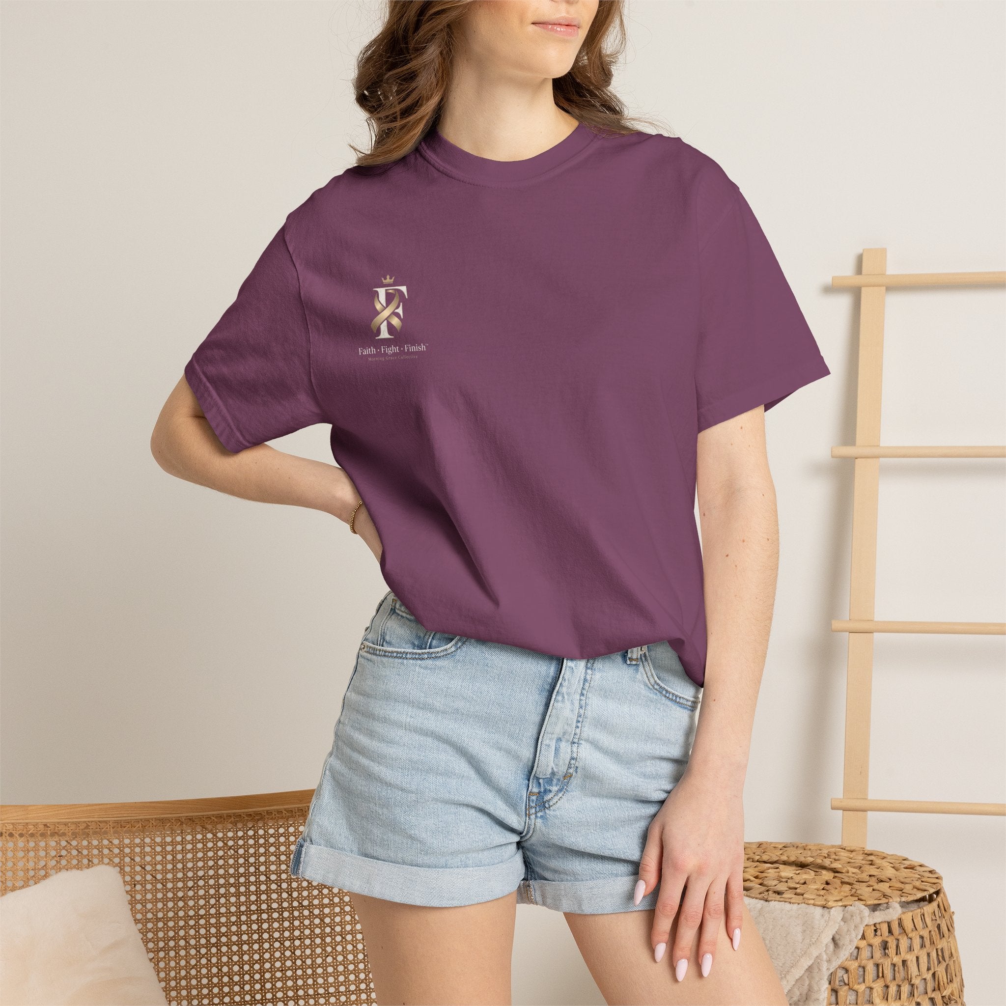 F Cancer Ribbon T-Shirt — Gold Awareness Tee