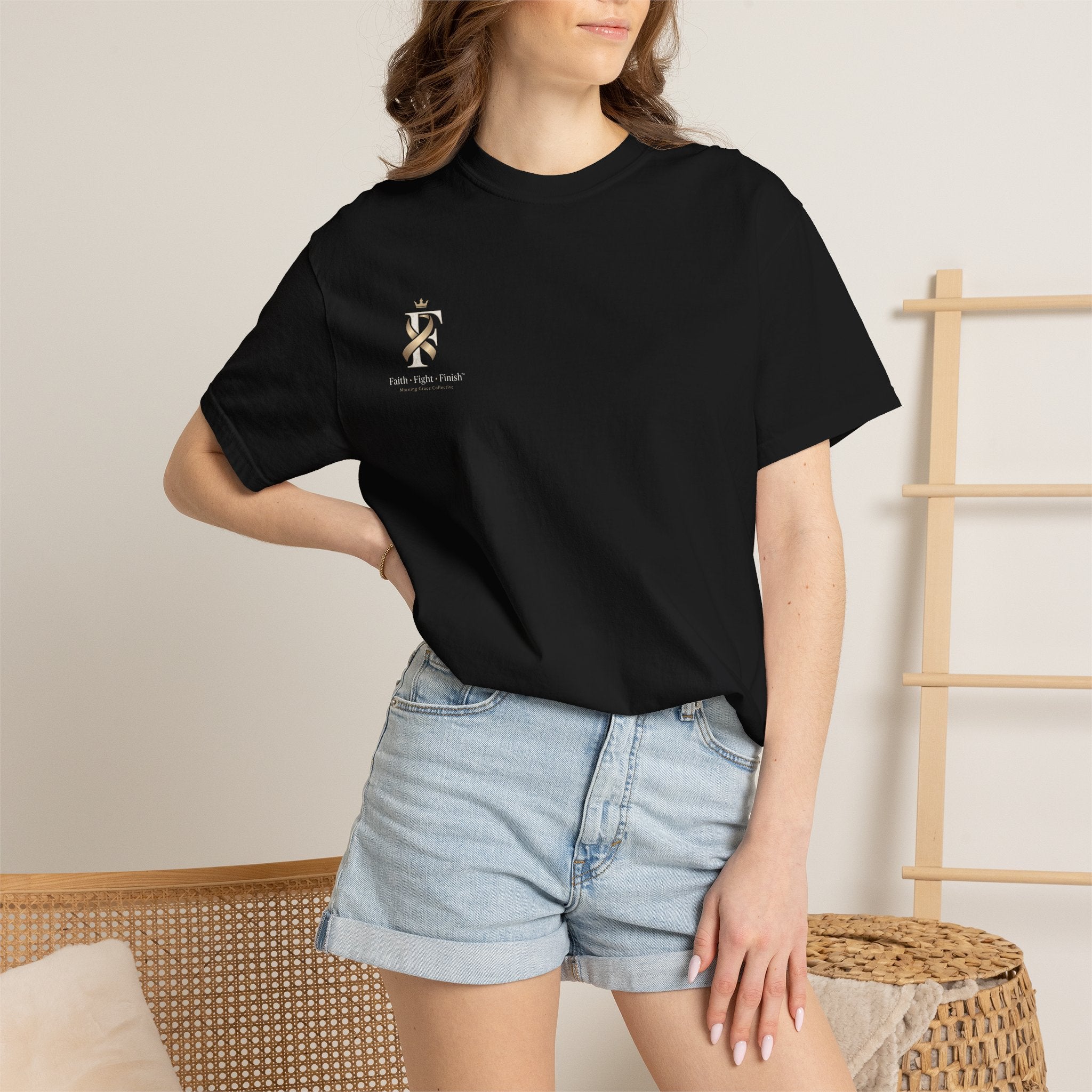 F Cancer Ribbon T-Shirt — Gold Awareness Tee