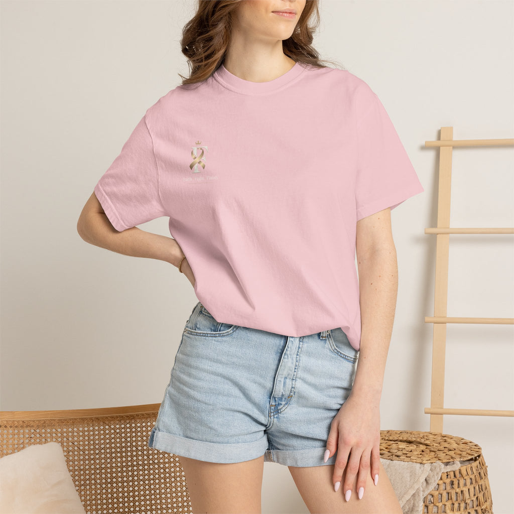 F Cancer Ribbon T-Shirt — Gold Awareness Tee