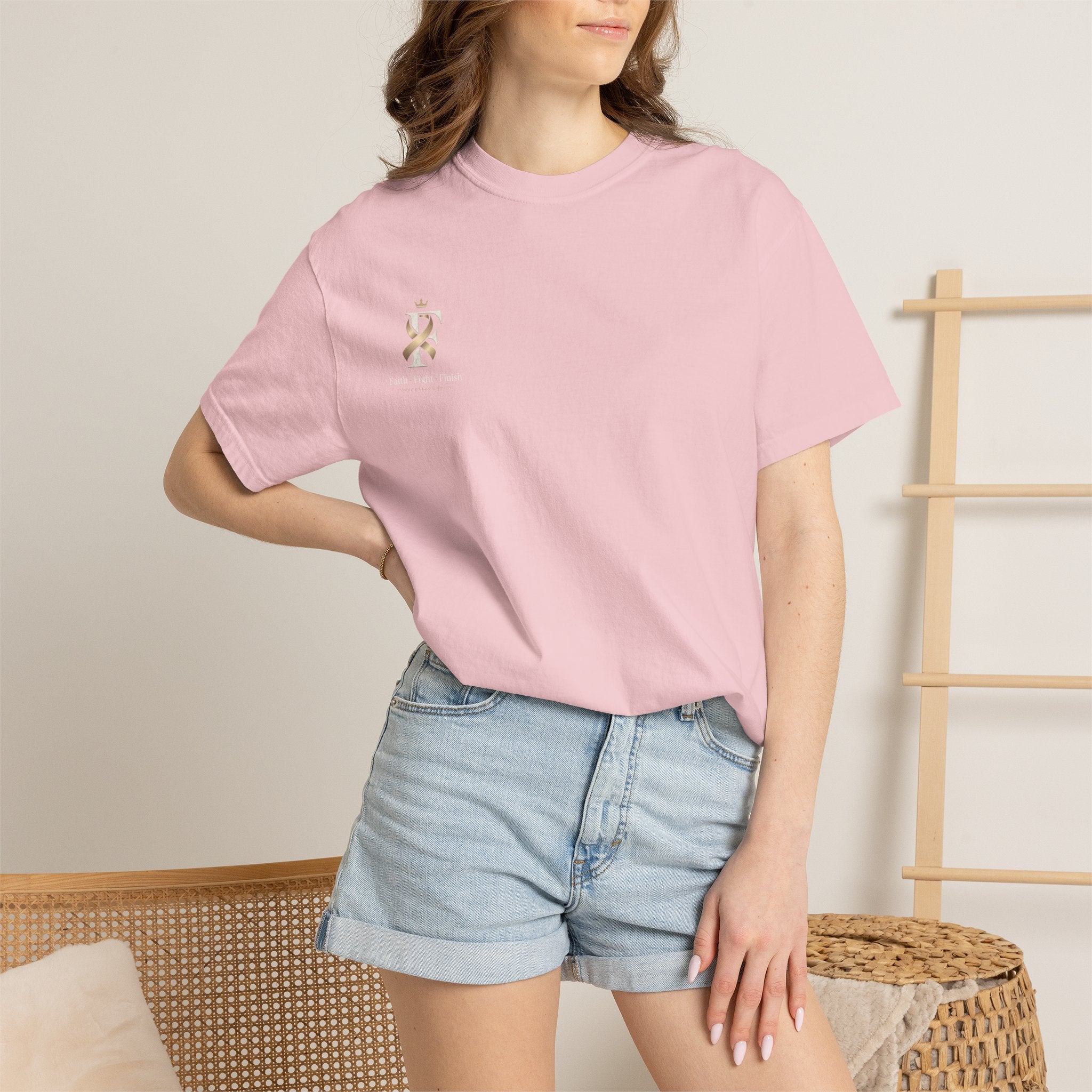 F Cancer Ribbon T-Shirt — Gold Awareness Tee