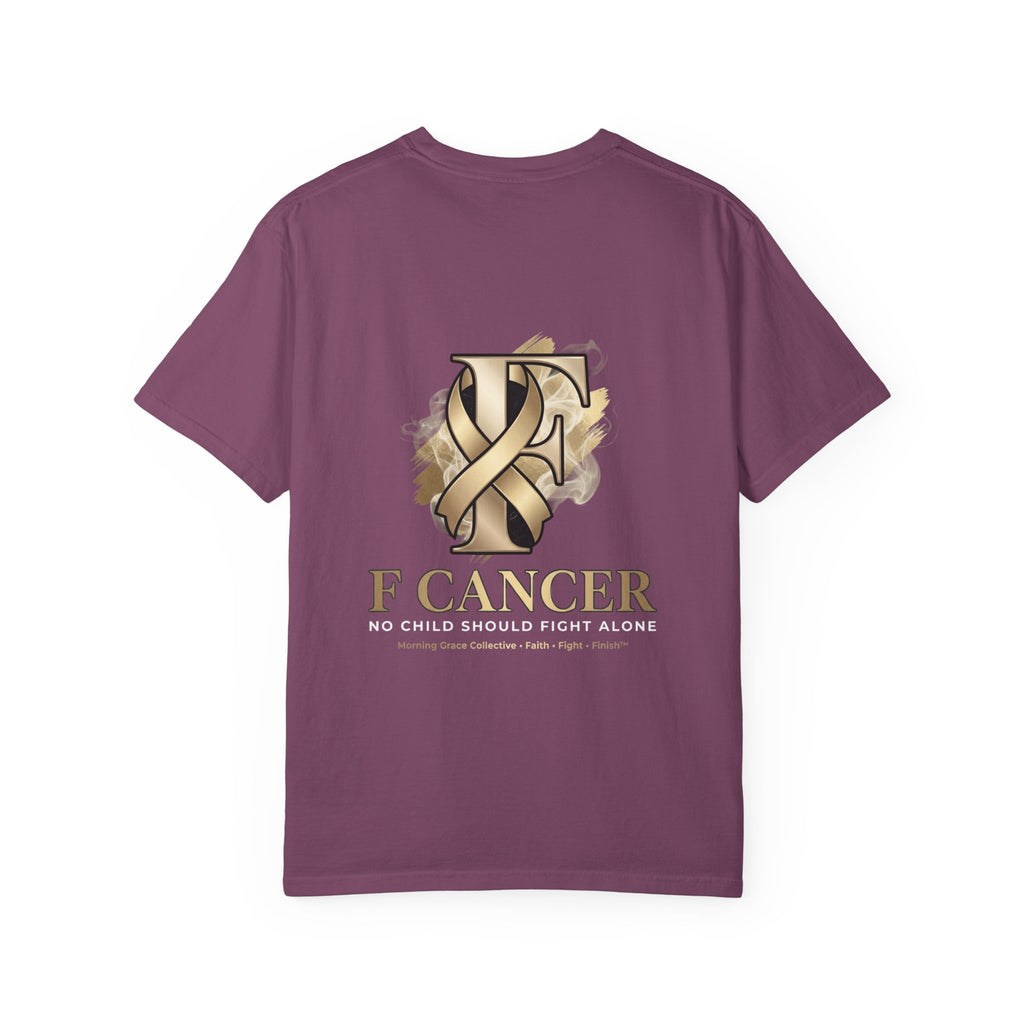 F Cancer Ribbon T-Shirt — Gold Awareness Tee