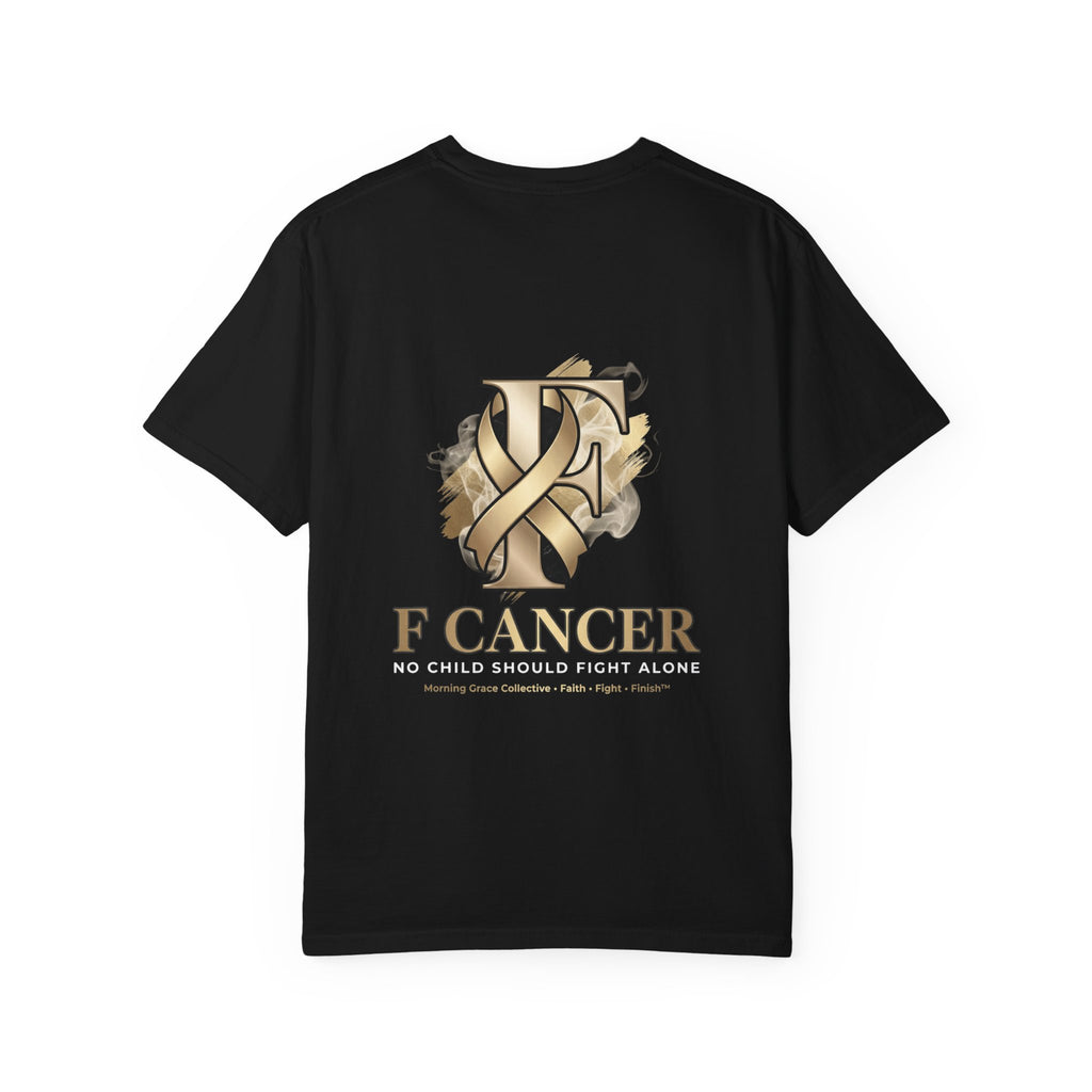 F Cancer Ribbon T-Shirt — Gold Awareness Tee