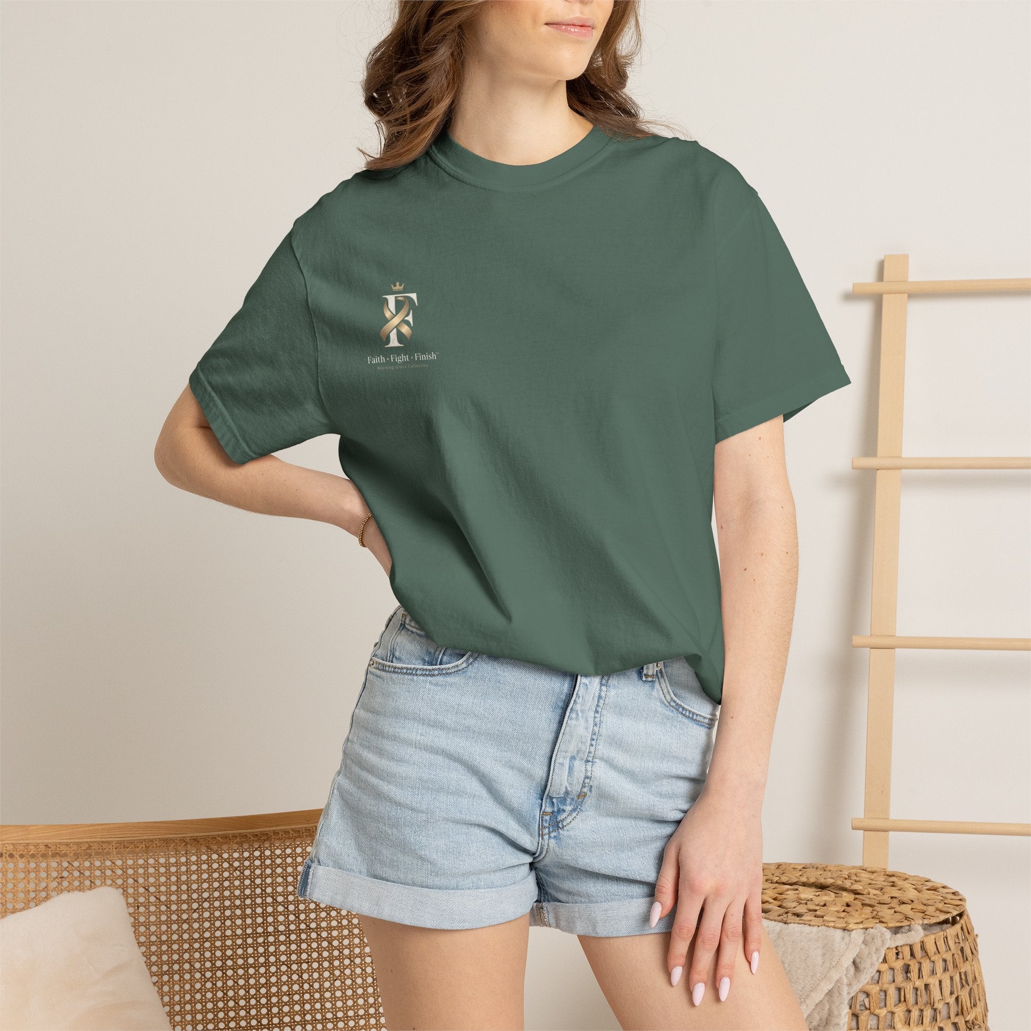 F Cancer Ribbon T-Shirt — Gold Awareness Tee