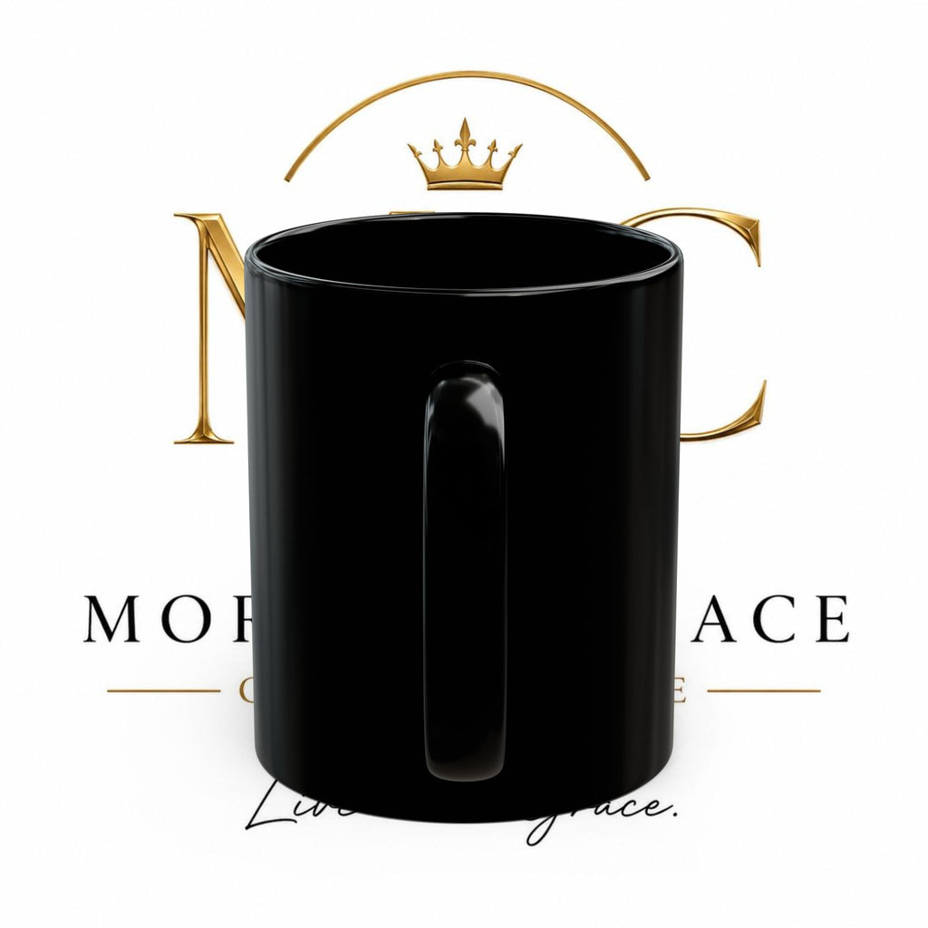 Awareness Ribbon Black Mug — "No Child Should Fight Alone" Support Awareness Coffee Cup