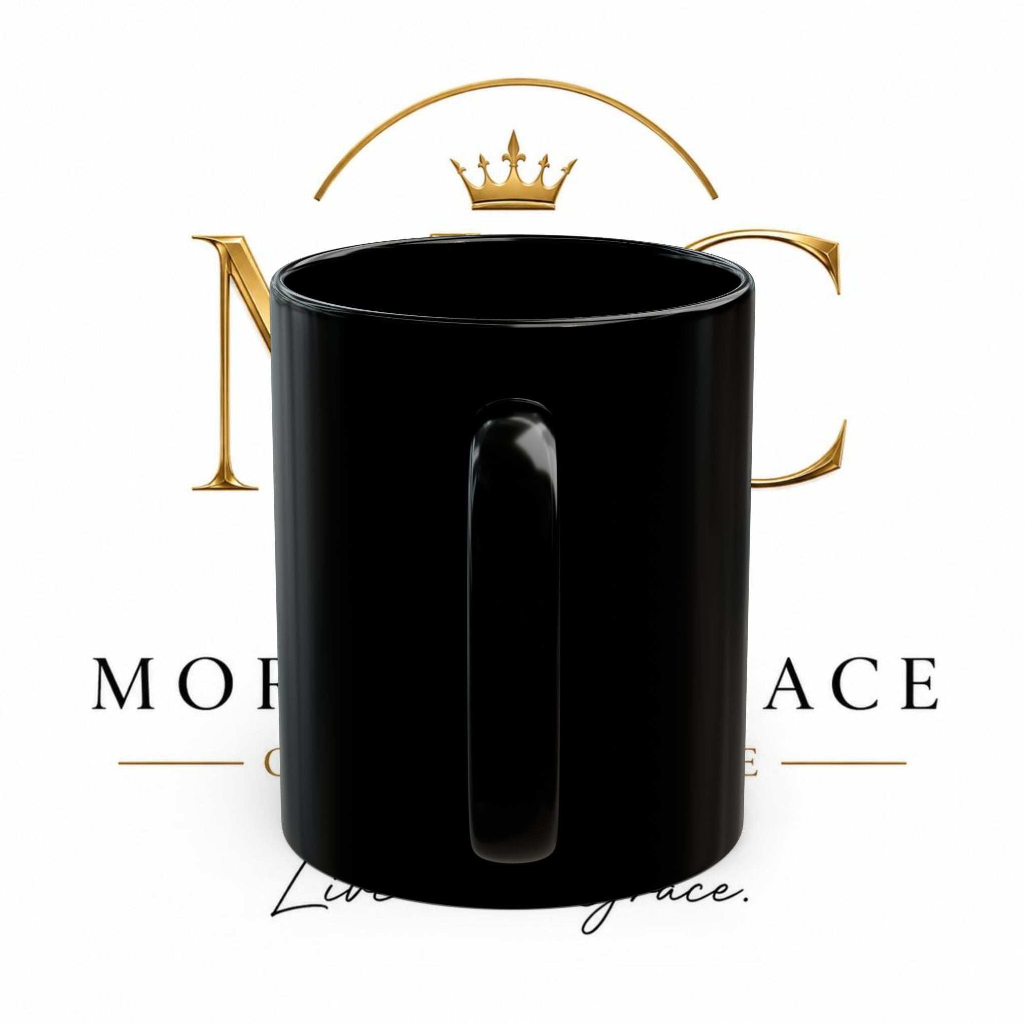 Awareness Ribbon Black Mug — "No Child Should Fight Alone" Support Awareness Coffee Cup