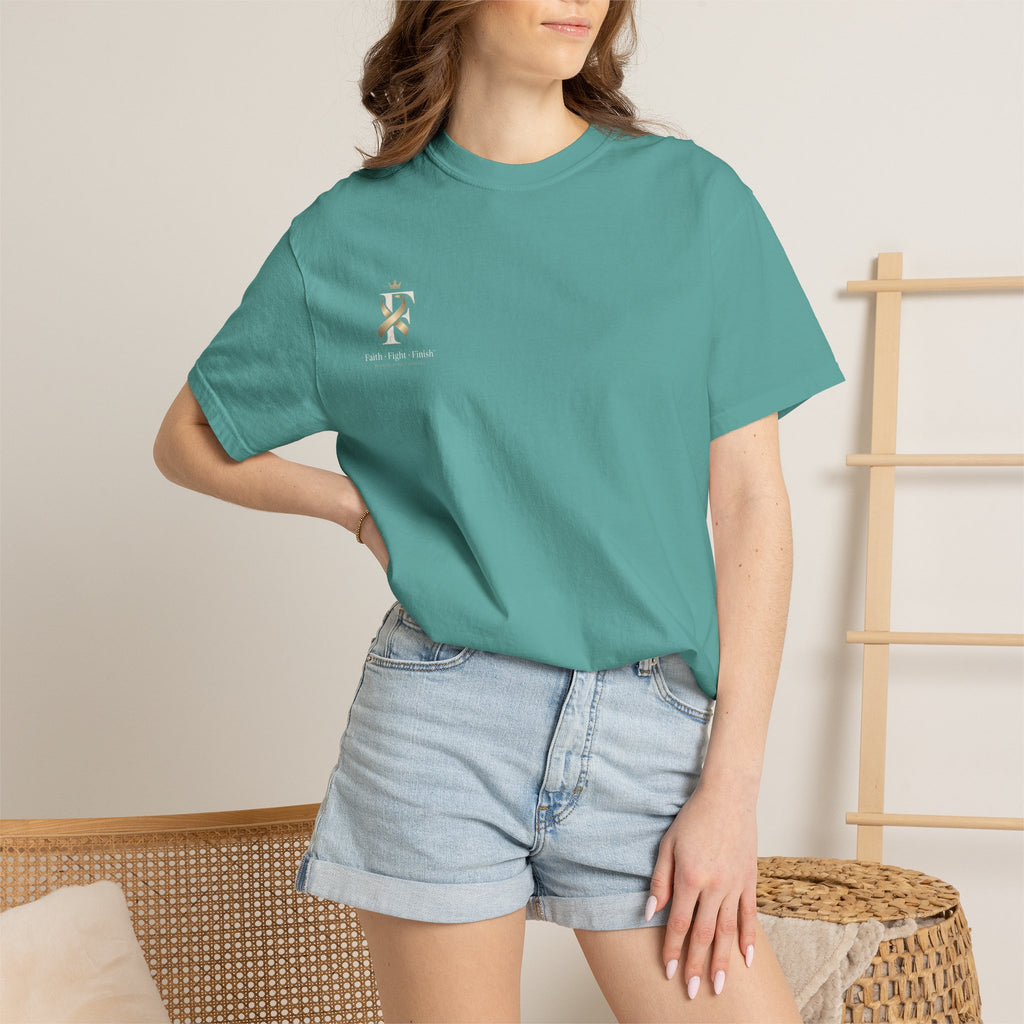 F Cancer Ribbon T-Shirt — Gold Awareness Tee