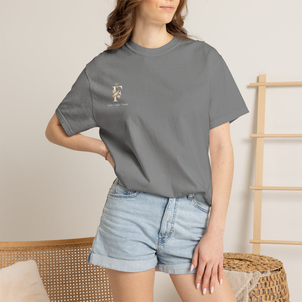 F Cancer Ribbon T-Shirt — Gold Awareness Tee