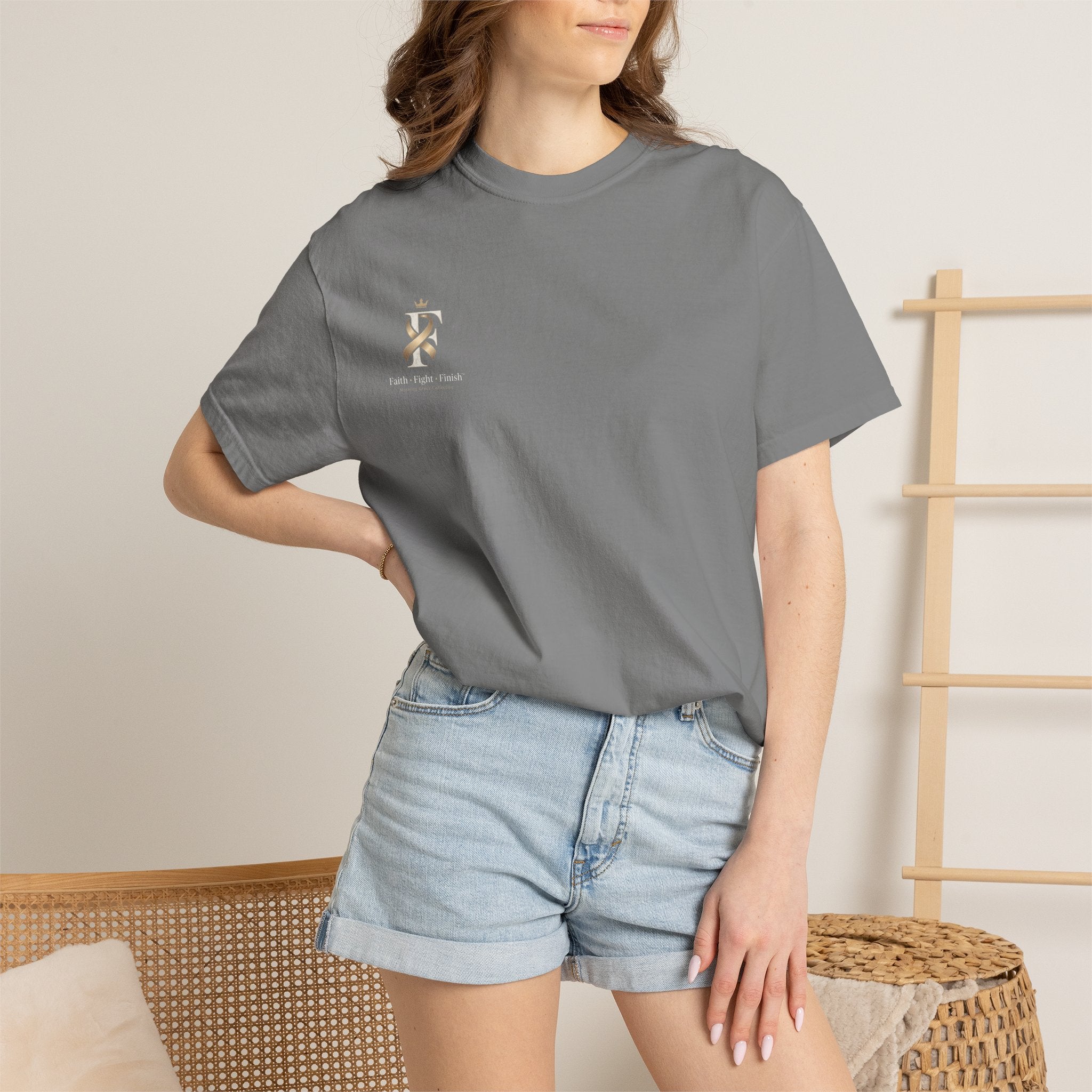 F Cancer Ribbon T-Shirt — Gold Awareness Tee